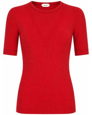 Versace Elegant Virgin Wool T-Shirt - Red