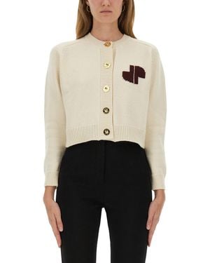 Patou Logo Crew Neck Jumper - Natural