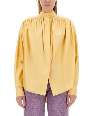 Etro Regular Fit Stripe Pattern Blouse - Yellow