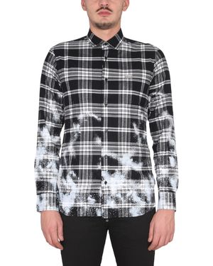 Philipp Plein Tartan Pattern Shirt - Grey