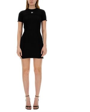 Palm Angels Elegant Logo Dress - Black