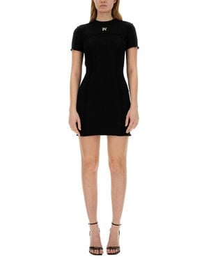 Palm Angels Elegant Logo Dress - Black