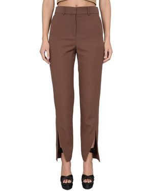 Balmain Pantaloni a vita alta - Marrone
