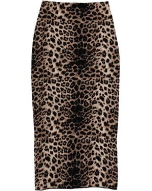 Circus Hotel Jacquard Midi Skirt - Black