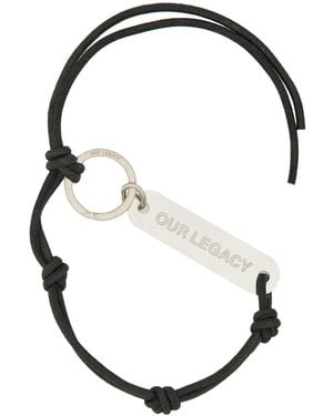 Our Legacy Signature Keychain Wallet - Black