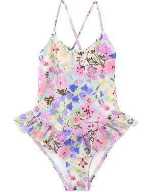 Zimmermann Costume Intero Con Volant "Solstice" - White