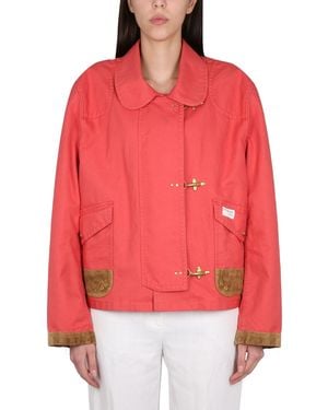 Fay Cotton Shirt Jacket - Pink