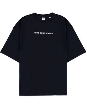 Aspesi Graphic Crew Neck T-Shirt - Blue