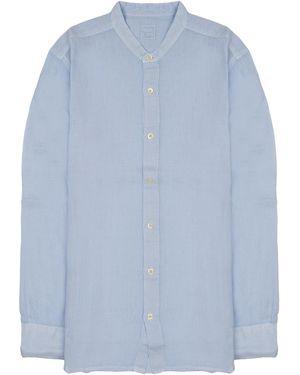 120% Lino Camicia - Blue