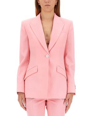 Versace Single Breasted Medusa Jacket - Pink
