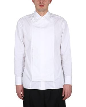 Jil Sander Asymmetrically Zippered Casual Shirt - White