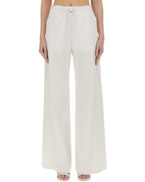 Moschino Wide Leg Trousers - White