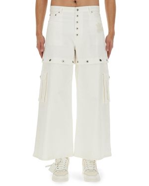 Off-White c/o Virgil Abloh Super Baggy Trousers With '90S Logo - White