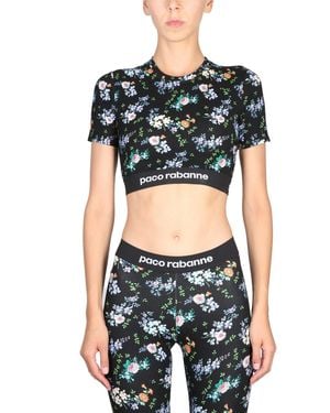 Rabanne Top Cropped - Black