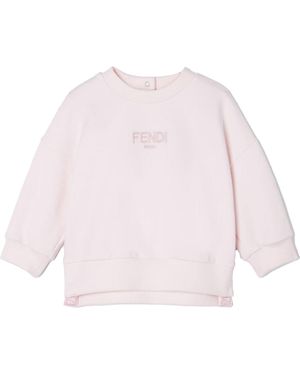 Fendi Sweatshirt With Logo - Pink