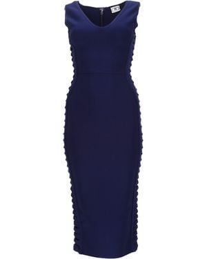 NJ COUTURE Abito Con Dettaglio Drappeggiato - Blue