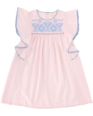 Louise Misha Vestito Con Ricamo - Pink