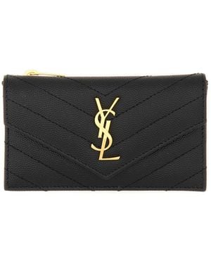 Saint Laurent Portacarte Cassandre - Black