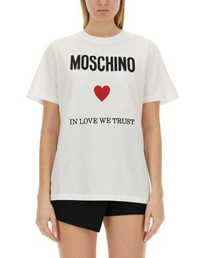 Moschino T-Shirt Con Logo - Bianco