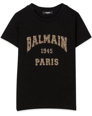 Balmain T Shirt With Logo - Black