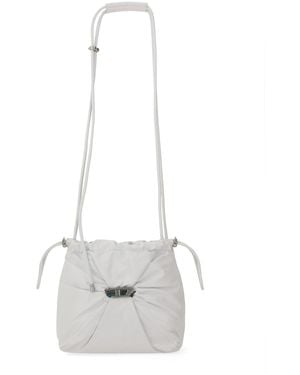 DIESEL Scrunch D Bucket Bag - White