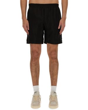 MSGM Short Con Logo - Nero