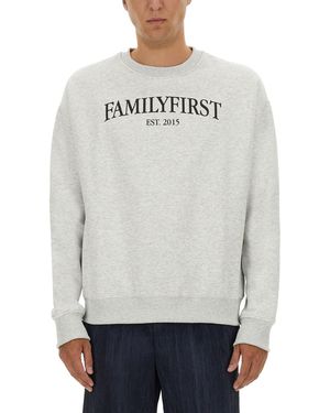 FAMILY FIRST Sweatshirt With Logo - Grey