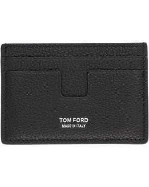 Tom Ford Card Holder With Logo Wallets & Purses - Black