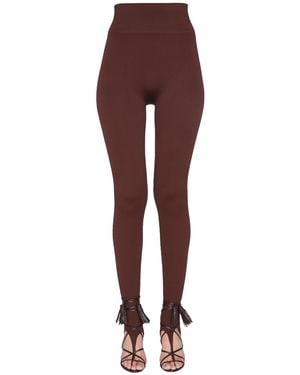 ANDREADAMO Ribbed Jersey LEGGINGS - Purple