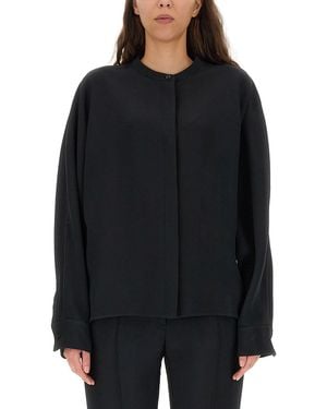 Jil Sander Relaxed-Fit Viscose Blend Shirt With Button Closure - Black