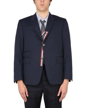 Thom Browne Single-Breasted Jacket - Blue
