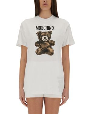 Moschino Playful Teddy Bear Graphic T-Shirt - White