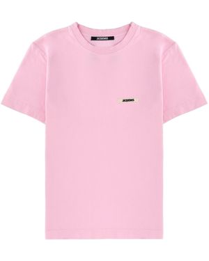 Jacquemus Grosgrain Short Sleeve T-Shirt - Pink