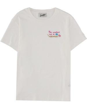 MC2 Saint Barth Graphic Crew Neck T-Shirt - White