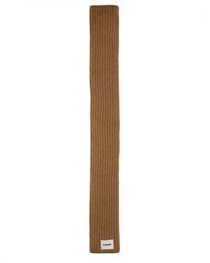 Jil Sander Scarf With Logo - White