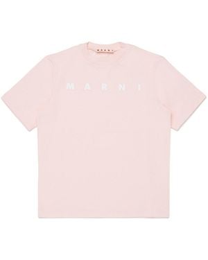 Marni T Shirt With Logo - Pink