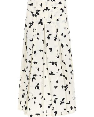 Alysi Printed Skirt - White