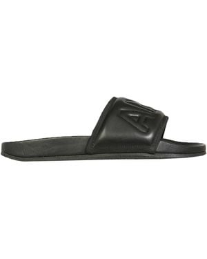 Ambush Leather Slide Sandals - Black