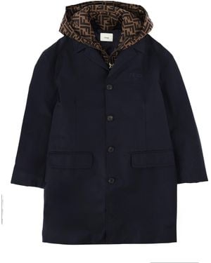 Fendi Double Front Trench Coat - Blue