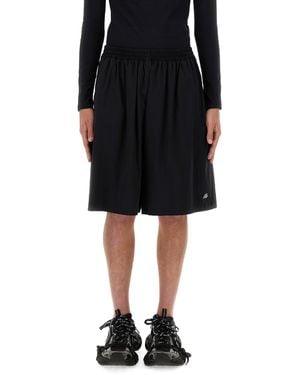 Balenciaga Short Activewear Stretch - Nero