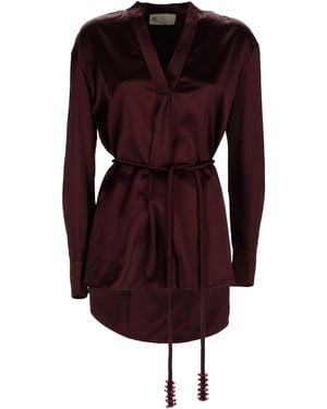 Tory Burch Satin Blouse - Red
