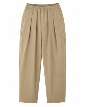 Maison Margiela Pleated Tapered Trousers - Natural