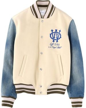 Off-White c/o Virgil Abloh "Gothic Wool Denim" Jacket - Natural