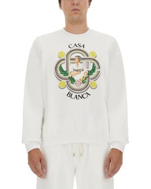 CASABLANCA Sweatshirt With Logo - White