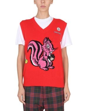 Cormio GILET NICOLE IN MAGLIA - Rosso