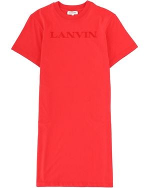 Lanvin Vestito Maniche Corte - Red
