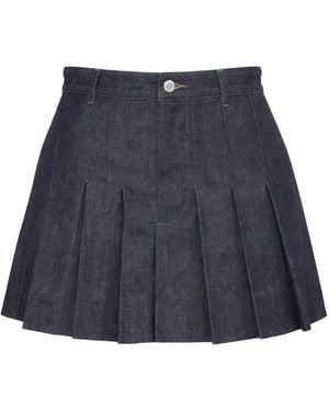 A.P.C. Mini Pleated Skirt - Blue