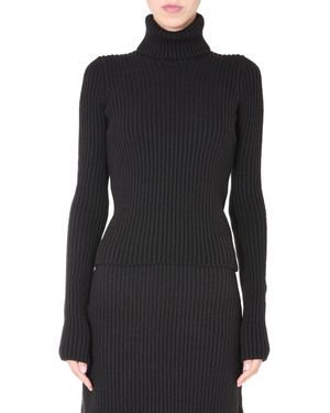 Bottega Veneta MAGLIA A COLLO ALTO IN LANA - Nero