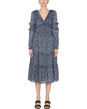 Michael Kors Dress With Floral Print - Blue
