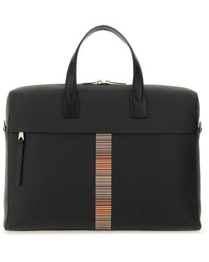 Paul Smith "Signature Stripe" Bag-Uomo - Nero
